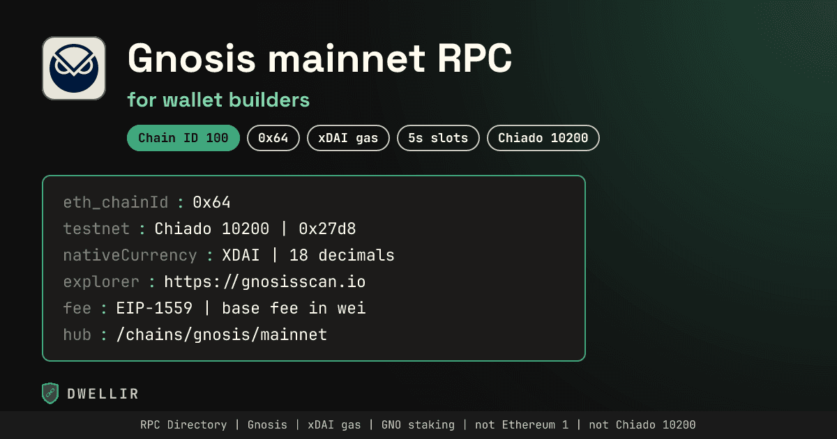 Gnosis Mainnet RPC for Wallet Builders
